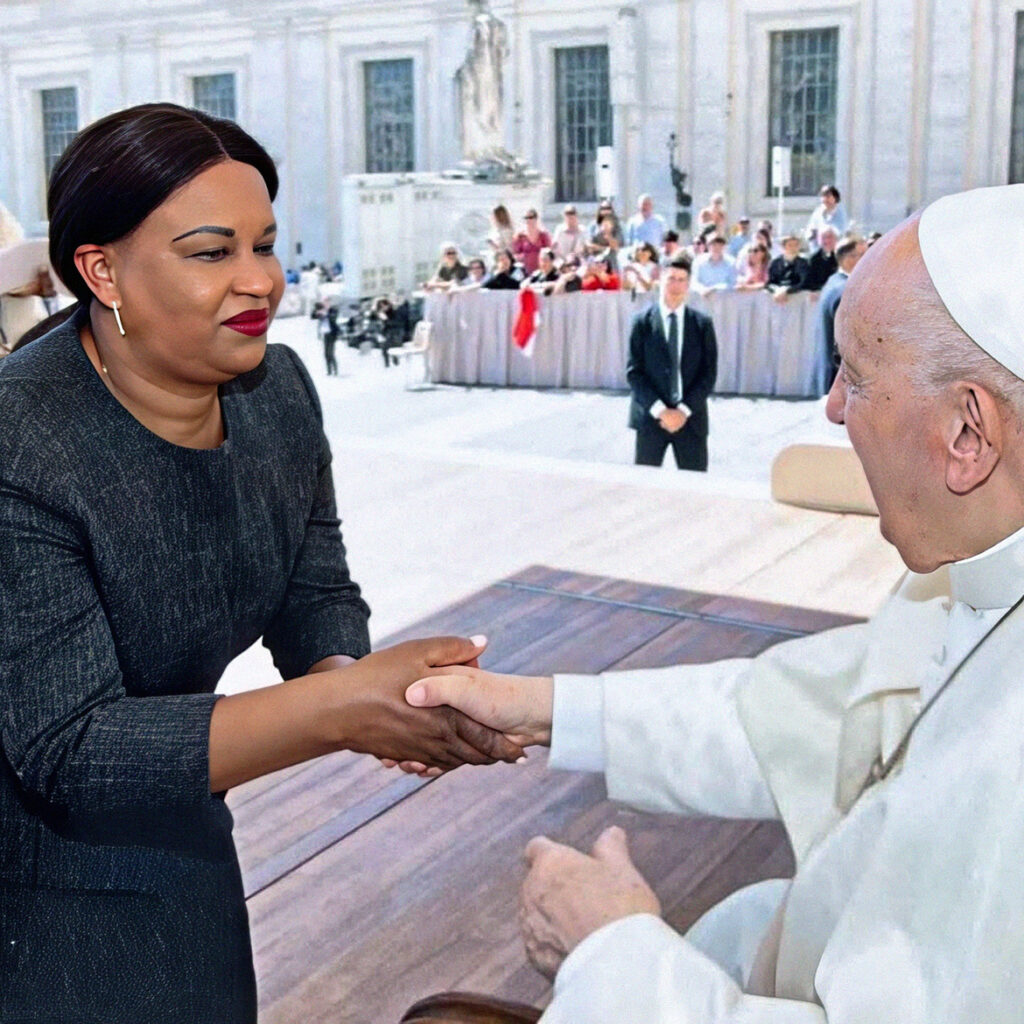 Toya Chivukuvuku com o Papa