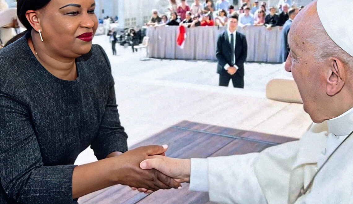 Toya Chivukuvuku com o Papa